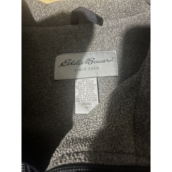 Eddie Bauer Men's Large Jacket Full Zip‎ Blue Nylon W/ Lining & Insulation - Picture 2 of 9
